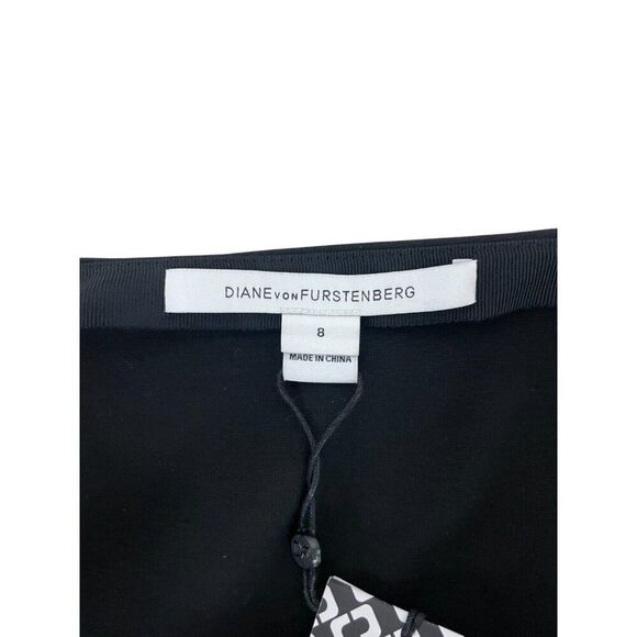 Diane Von Furstenberg DVF Noemi Pencil Skirt Sz 8 Black double zipper NWT - Picture 4 of 14